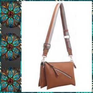 ⚜️• Faux Leather Crossbody Shoulder Bag NWT